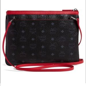 MCM Crossbody pouch red/black Visetos.
